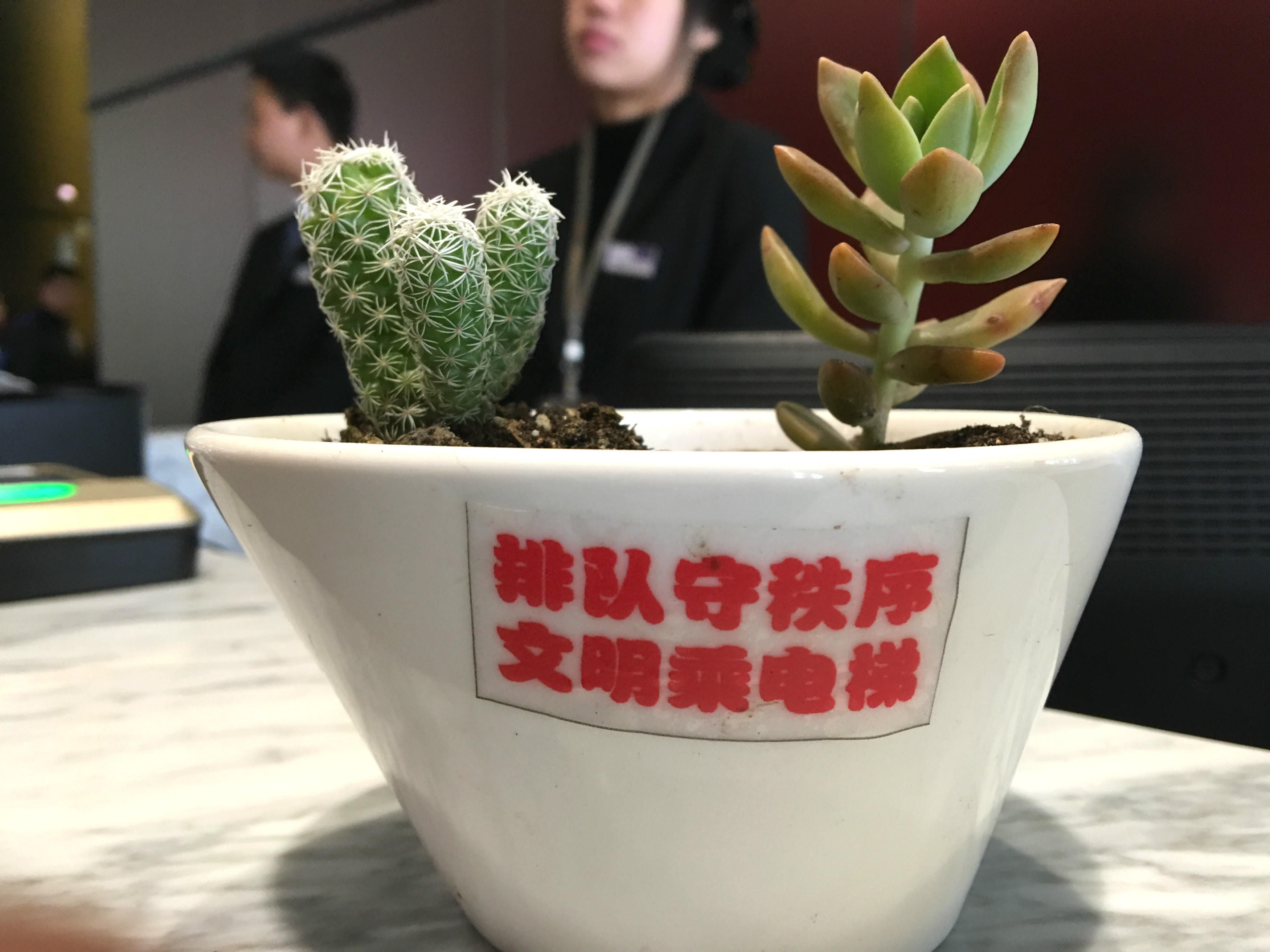 滨江写字楼开展“排队守秩序，文明乘电梯”活动